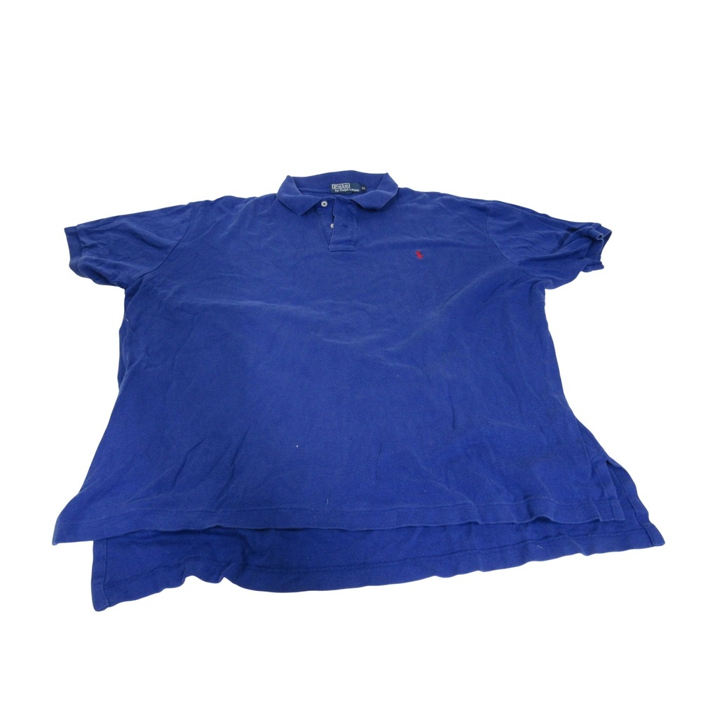 Polo Ralph Lauren Mens XL Blue Short Sleeve Cotton Pique Polo Shirt Red Pony